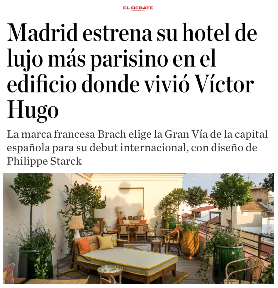 Madrid ouvre son hôtel de luxe le plus parisien dans l'immeuble où vécut Victor Hugo