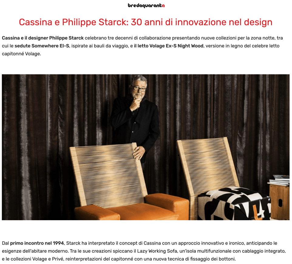 Cassina et Philippe Starck : 30 ans d'innovation dans le design
