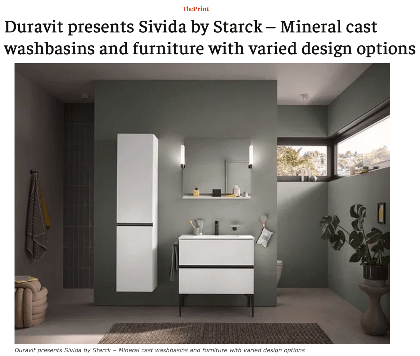 Duravit présente Sivida by Starck - Lavabos et meubles en fonte minérale avec des options de design variées