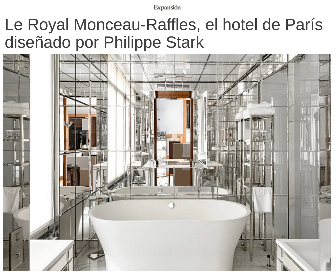 Le Royal Monceau-Raffles, l'hôtel parisien conçu par Philippe Stark