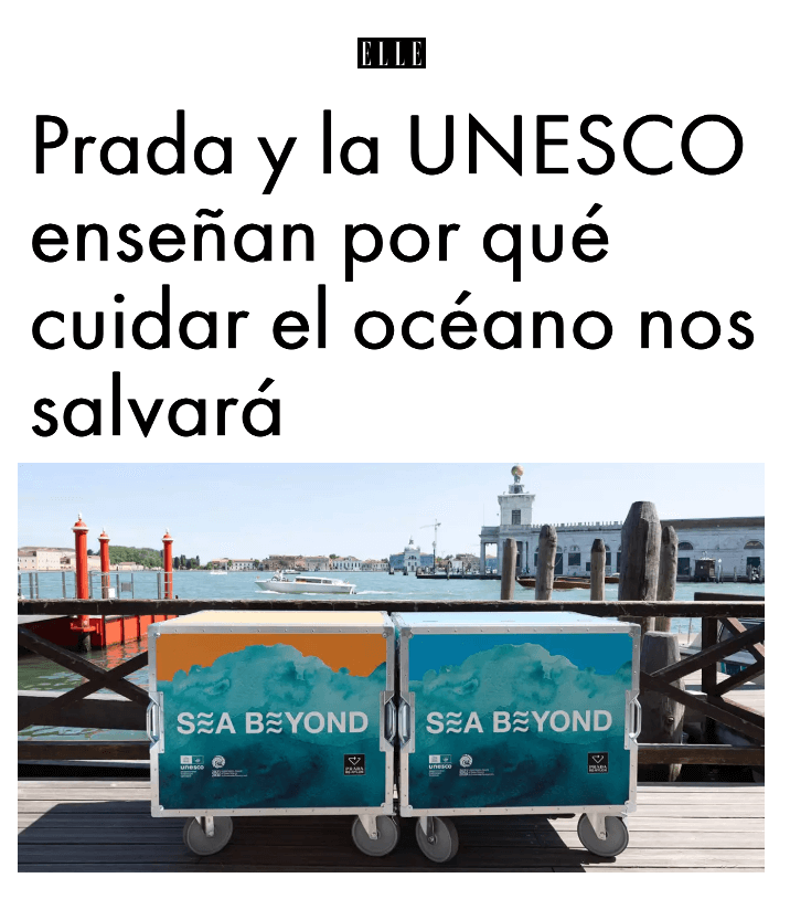 Prada et l'UNESCO montrent pourquoi prendre soin des océans nous sauvera