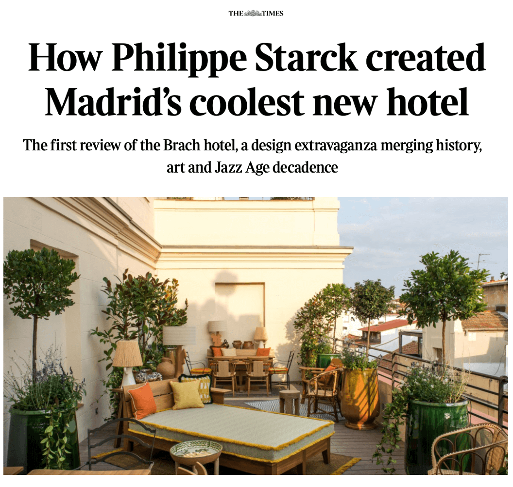 Comment Philippe Starck a créé le nouvel hôtel le plus cool de Madrid