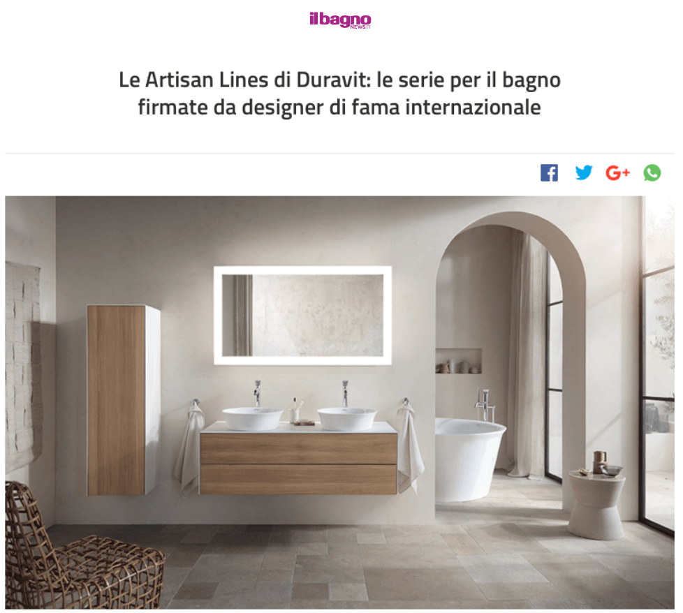 Les lignes artisanales de Duravit : les séries de salle de bains signées par des designers de renommée internationale